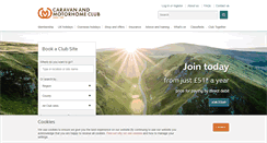 Desktop Screenshot of caravanclub.co.uk